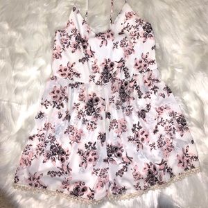 White floral romper
